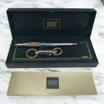 Vintage Cross Silver and Gold Pen and Key Ring Set