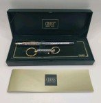 Vintage Cross Silver and Gold Pen and Key Ring Set