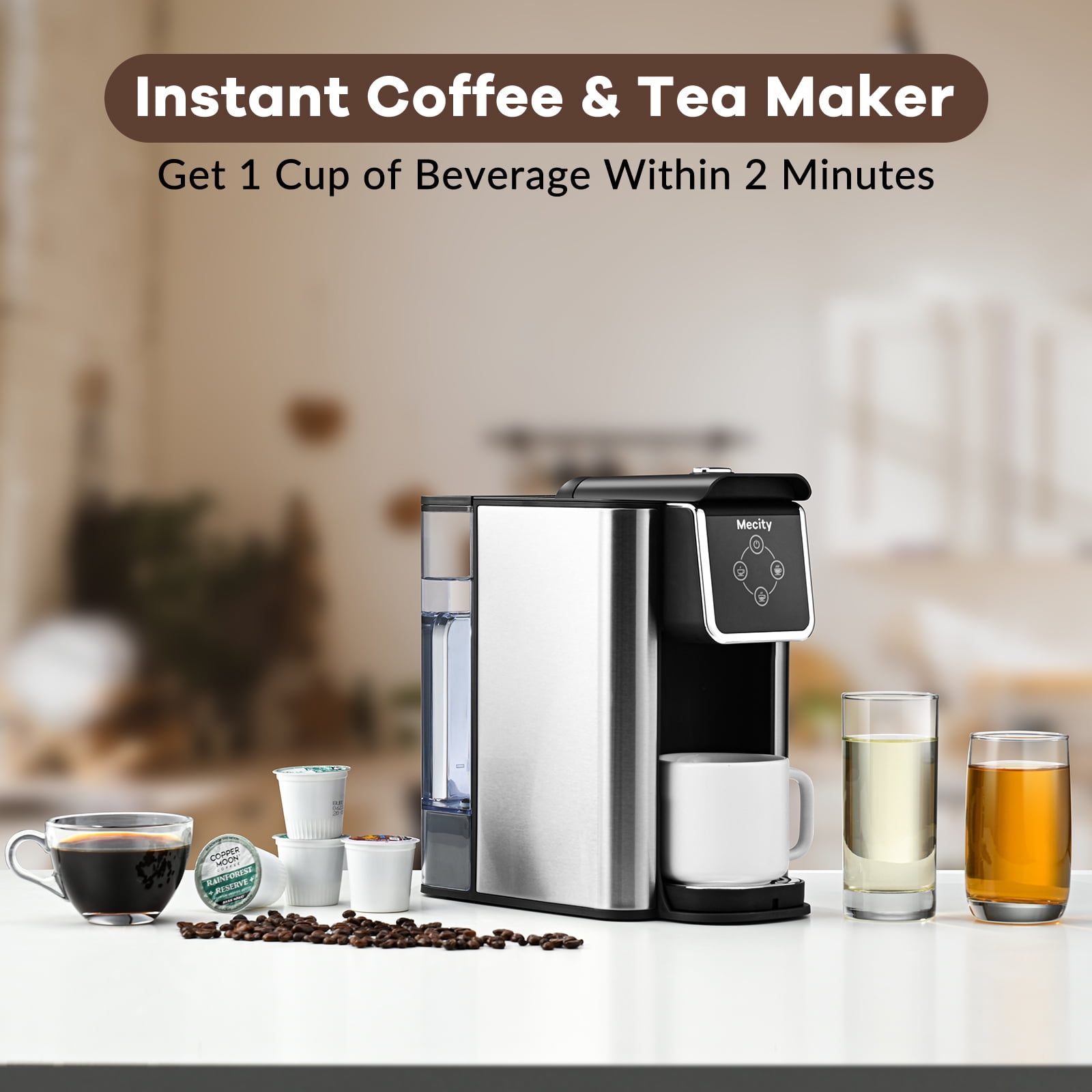 Mecity 3-in-1 Single Serve Coffee Maker
