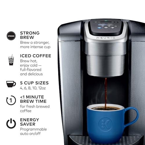 Keurig K-Elite Single-Serve Coffee Maker, Brushed Silver
