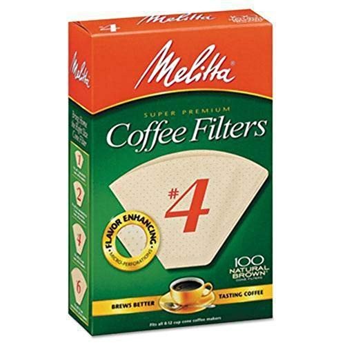 Melitta No. 4 Coffee Paper Filter, Natural Brown