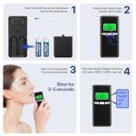 Breathalyzer,Upgrade Professional-Grade Accuracy Alcohol Tester with Digital Blue LCD Display for Home or Party Use with 10 Mouthpieces