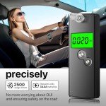 High-Accuracy Professional Alcohol Breathalyzer with 10 Mouthpieces