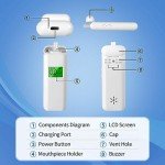 Portable Professional Breathalyzer with 20 Mouthpieces