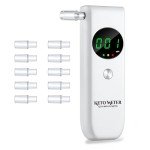 High Accuracy Ketone Breath Analyzer with 10 Mouthpieces