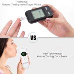 High Accuracy Ketone Breath Analyzer with 10 Mouthpieces