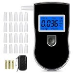 Portable Alcohol Breathalyzer with LCD Display & 20 Mouthpieces