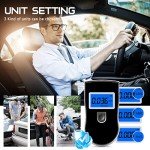 Portable Alcohol Breathalyzer with LCD Display & 20 Mouthpieces