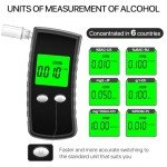 LCD Alcohol Breathalyzer with 10 Mouthpieces