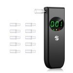 High-Accuracy Portable Alcohol Tester with LCD Display (Black)