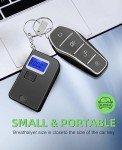 Breathalyzer Keychain, Professional-Grade High Accuracy Alcohol Tester, Portable Breathalyzer with LCD Digital Display for Home Use(5 Mouthpieces)