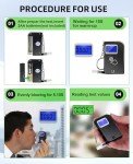 Breathalyzer Keychain, Professional-Grade High Accuracy Alcohol Tester, Portable Breathalyzer with LCD Digital Display for Home Use(5 Mouthpieces)