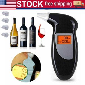 Digital LCD Breathalyzer with Alcohol Level Tester