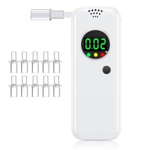 High-Accuracy Personal Breathalyzer with 10 Mouthpieces