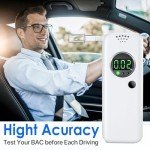 High-Accuracy Personal Breathalyzer with 10 Mouthpieces