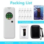 High-Accuracy Personal Breathalyzer with 10 Mouthpieces