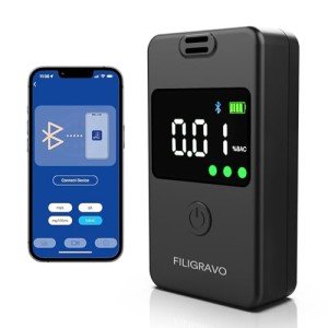 Bluetooth Breathalyzer with Digital LCD Display