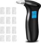 Digital Breathalyzer with 12 Mouthpieces & LCD Display