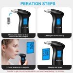 Digital Breathalyzer with 12 Mouthpieces & LCD Display
