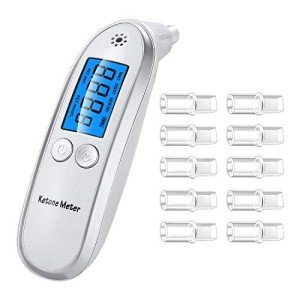 Portable Ketone Breathalyzer with 10 Mouthpieces