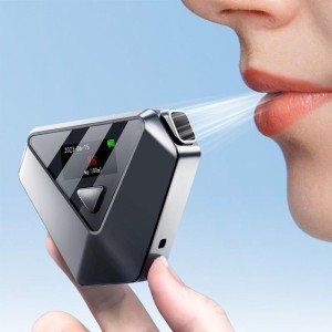 Compact ZBK USB-C Rechargeable Breathalyzer Keychain