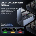 Compact ZBK USB-C Rechargeable Breathalyzer Keychain