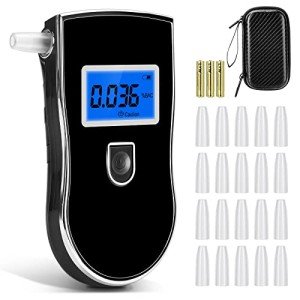 Portable Alcohol Breathalyzer with 20 Mouthpieces