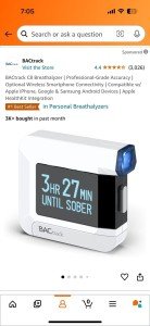 BACtrack Personal Breathalyzer for Alcohol Detection