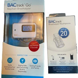 BACtrack Go Keychain Breathalyzer with 20 Mouthpieces