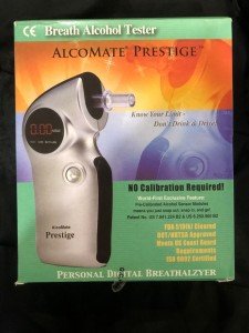 AlcoMate Prestige Red Digital Breathalyzer – No Calibration Needed