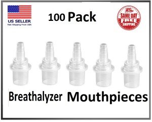 100 Mouthpieces for BACtrack & AlcoMate Breathalyzers