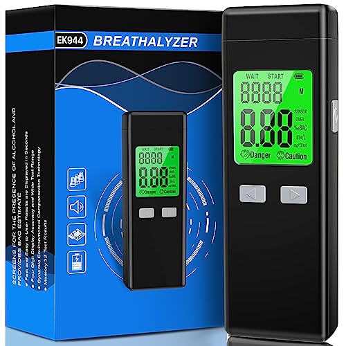 Figollty Professional-Grade Alcohol Tester with Memory (Black)