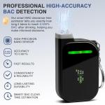 Portable High-Accuracy Alcohol Breathalyzer Keychain
