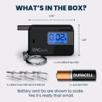 Compact Black Keychain Breathalyzer for Personal Use