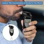 Compact Digital Breathalyzer with LCD Screen and Mouthpieces