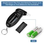 Compact Digital Breathalyzer with LCD Screen and Mouthpieces
