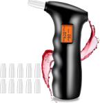 Portable LCD Alcohol Breathalyzer with 10 Mouthpieces