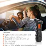 Portable LCD Alcohol Breathalyzer with 10 Mouthpieces