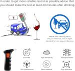 Portable LCD Alcohol Breathalyzer with 10 Mouthpieces