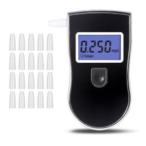 Portable High-Accuracy Alcohol Breathalyzer with 20 Mouthpieces