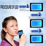 Portable High-Accuracy Alcohol Breathalyzer with 20 Mouthpieces