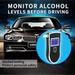 Portable High-Accuracy Alcohol Breathalyzer with 20 Mouthpieces