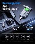 Professional-Grade Portable Breathalyzer with USB-C Charging