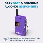 BACtrack Pocket Breathalyzer Keychain - Purple