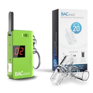BACtrack Keychain Breathalyzer with 20 Mouthpieces