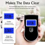 High-Accuracy Alcohol Breathalyzer with 20 Mouthpieces