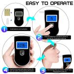 Portable Alcohol Breathalyzer with LCD Display & Mouthpieces