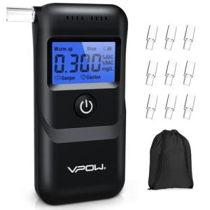 VPOW Alcohol Breathalyzer with Digital LCD Display