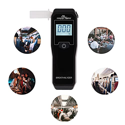 Easy@Home Professional Portable Fuel Cell Breathalyzer with Color Display