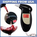 Portable LCD Alcohol Breathalyzer Keychain Tester